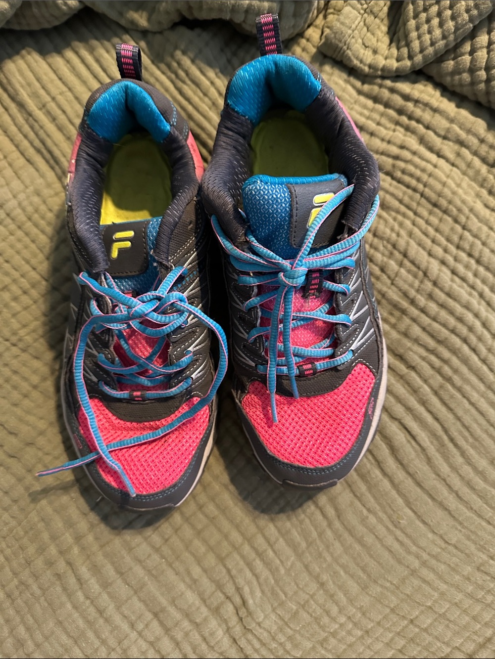 Fila Women's Pink, Blue and Black Athletic Sneakers